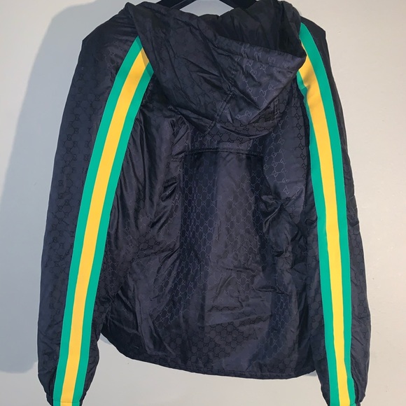 Gucci Other - Gucci GG jacquard puffer jacket striped sleeve.
